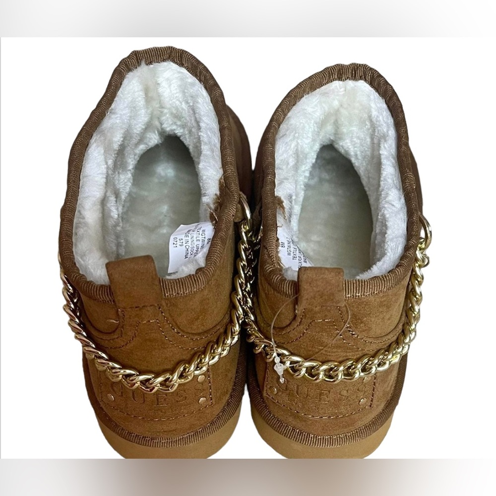 Guess Shoes Guess Womens Faux Fur Lining Bootie /Color: Brown/Tan Size: 8 NWOT - Picture 6 of 9